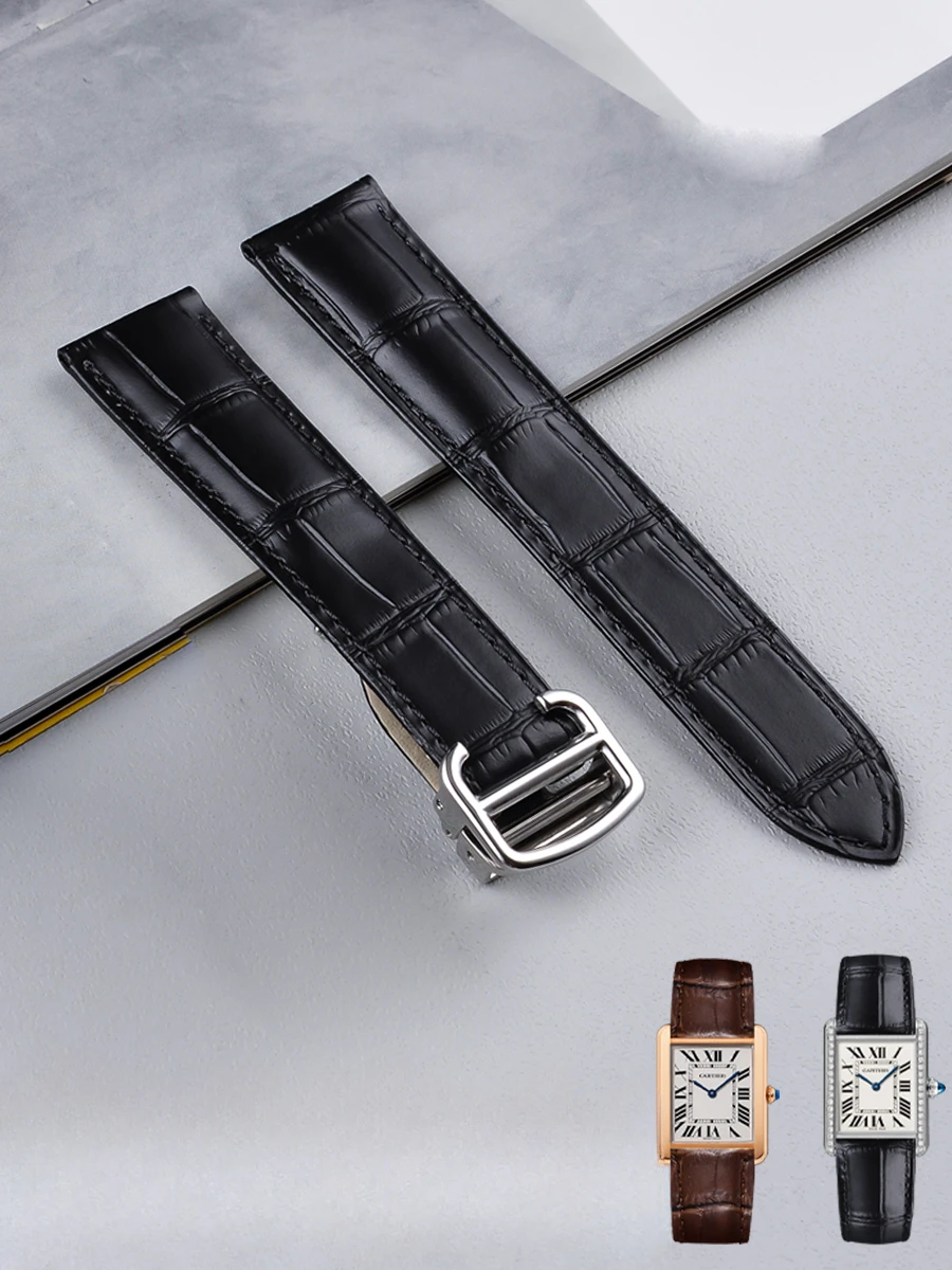 Men'S Accessories London - 까르띠에 블랙 브라운 시계 스트랩 남성