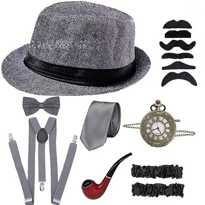 1920년대 남성 개츠비 갱스터 의상 뉴스보이 재즈 댄 - Men'S Accessories In The 1920S 리뷰 및 가격