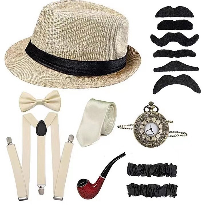 1920년대 남성 개츠비 갱스터 의상 뉴스보이 재즈 댄 - Men'S Accessories In The 1920S 리뷰 및 가격