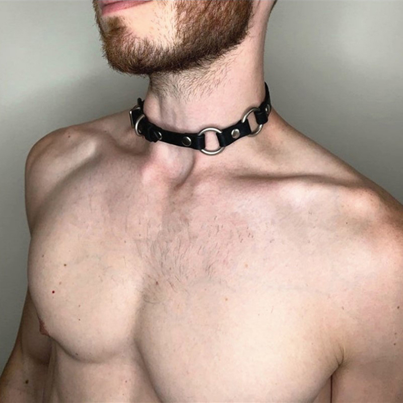 남성용 세련된 합성 가죽 초커, 고딕 주얼리, 게이 의 - Men Accessories Neck Chain 리뷰 및 가격