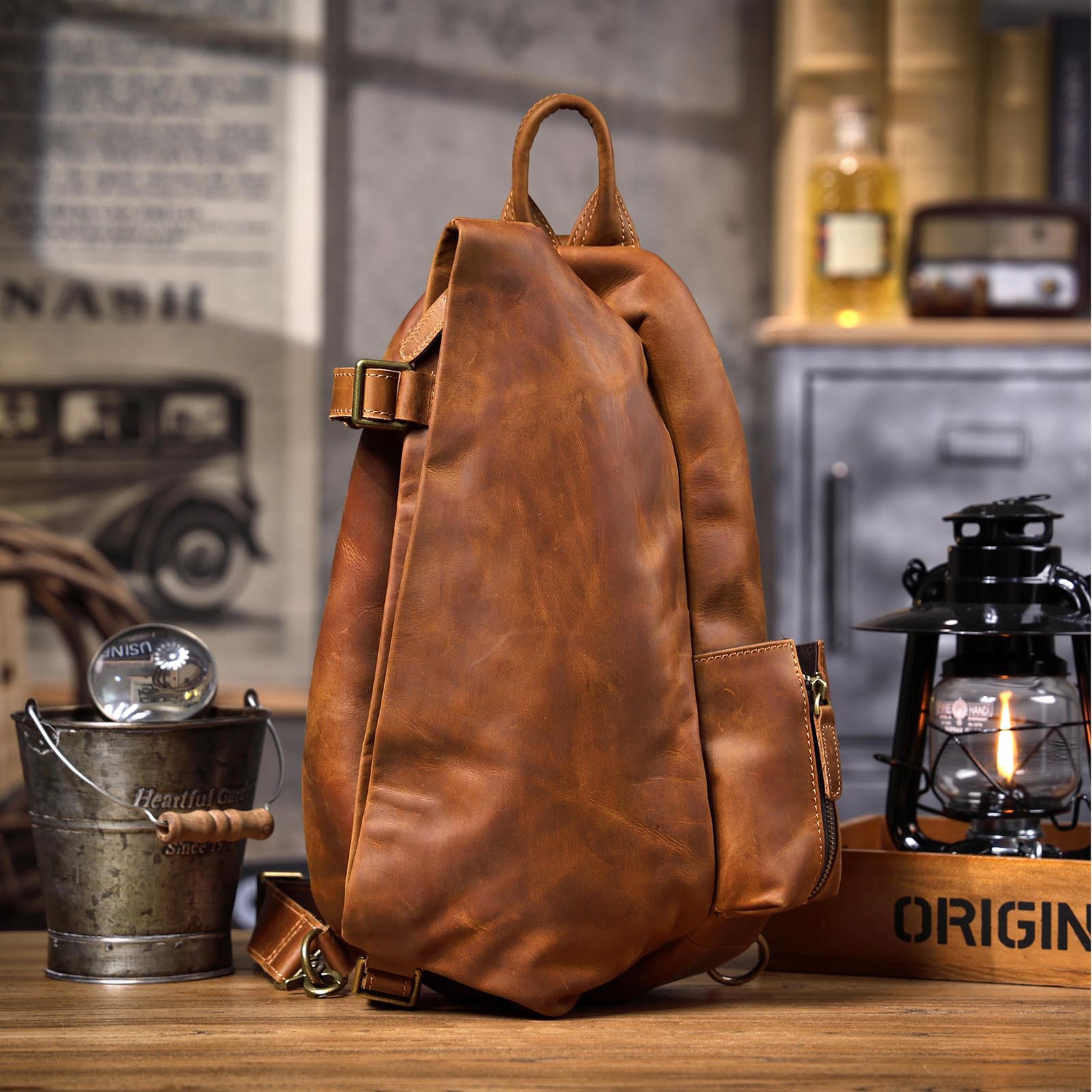 빈티지 오거나이저 디자이너 크레이지 호스 소가죽 남성용 - Travel Organizer Men 리뷰 및 가격